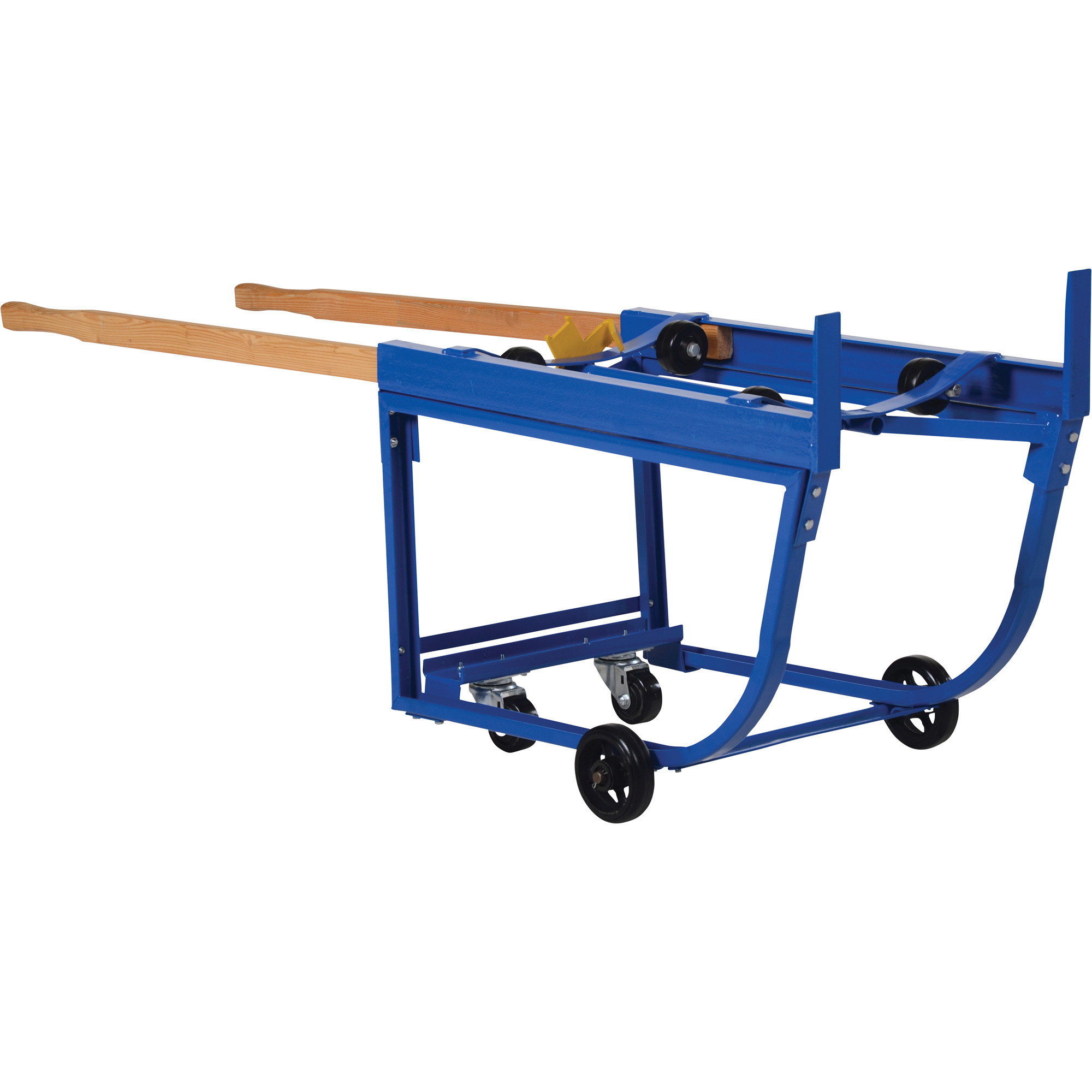 Vestil Rotating Drum Cart - 1000-Lb. Capacity, Works with 55-Gallon Steel Drums, Poly-on-Steel Wheels, Model# RDC-1000-5PU